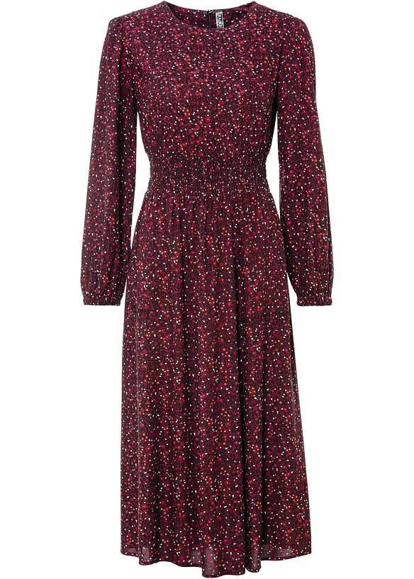 Midi jurk met bloemenprint, bonprix
