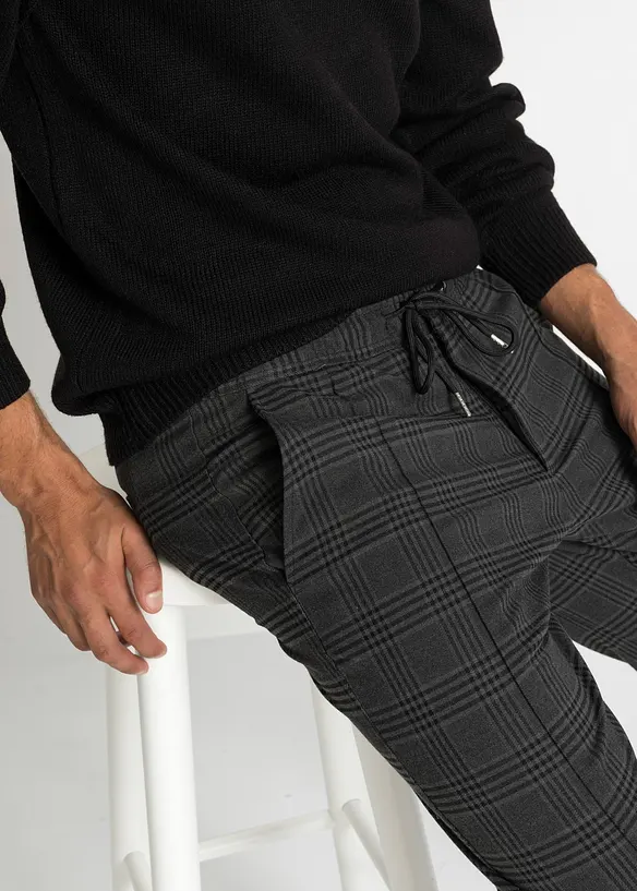 Broek met comfortband in wollen look, regular fit, bonprix
