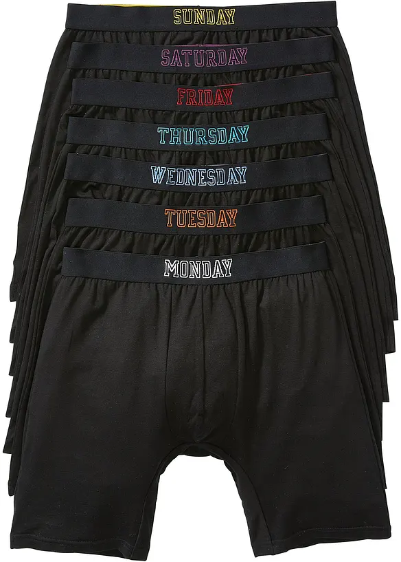 Strakke, lange boxer met katoen (set van 7), bonprix