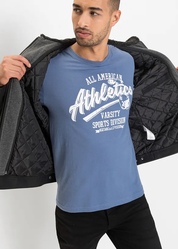 T-shirt met sportieve print (set van 2), bonprix
