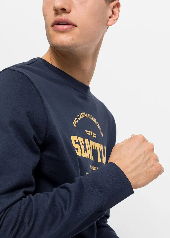 Sweater van biologisch katoen (set van 2), bonprix