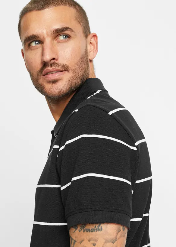 Piqué poloshirt van katoen (set van 2), bonprix