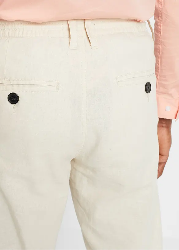 Regular fit linnen instapbroek, straight, bonprix
