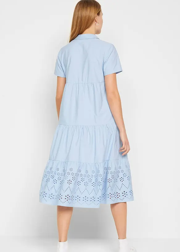 Tuniekjurk met broderie anglaise van puur katoen, bonprix