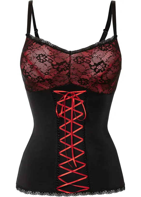 Corrigerende top met vetersluiting, medium corrigerend, bpc bonprix collection - Nice Size