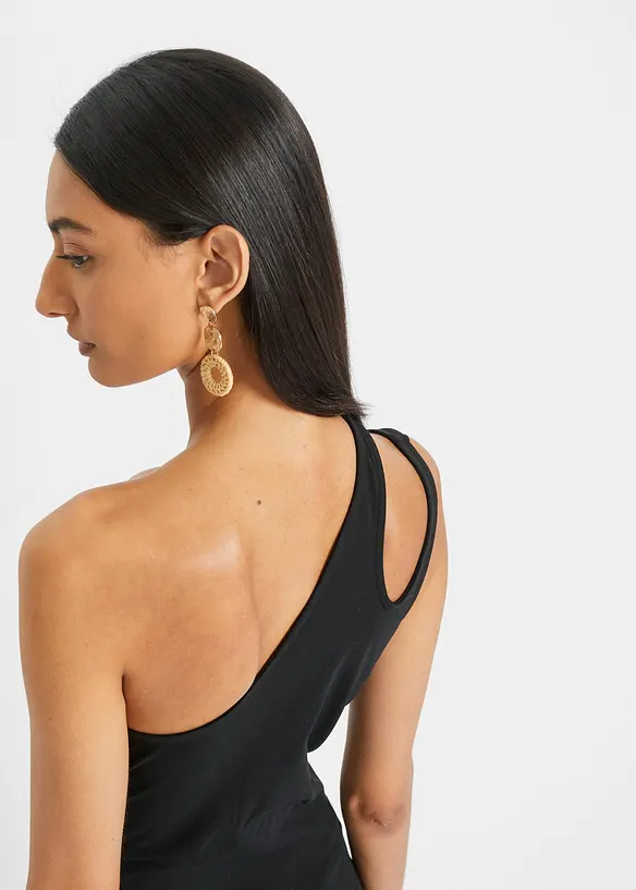 Cold shoulder top met biologisch katoen, bonprix