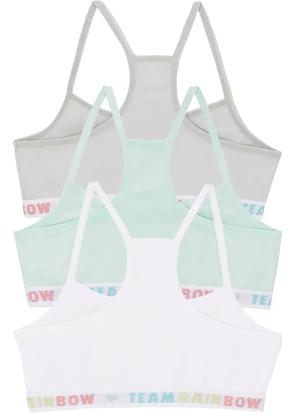 Meisjes bralette met zacht katoen (set van 3), bonprix