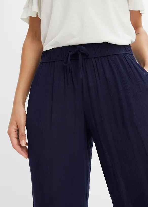 Wijde broek van soepele viscose, bonprix