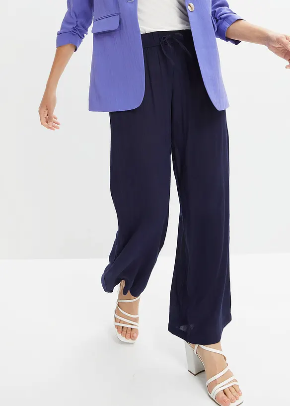 Wijde broek van soepele viscose, bonprix