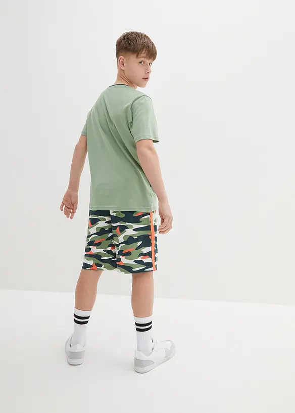 Jongens T-shirt en korte broek van katoen (2-dlg. set), bonprix