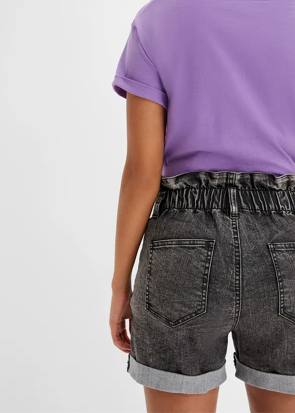 Paperbag jeans short, bonprix