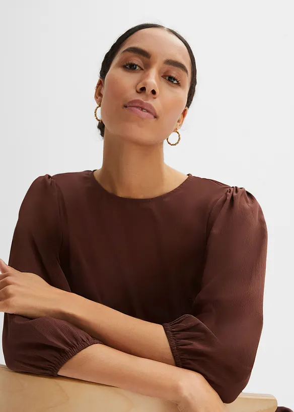 Crêpe jurk met volants, BODYFLIRT
