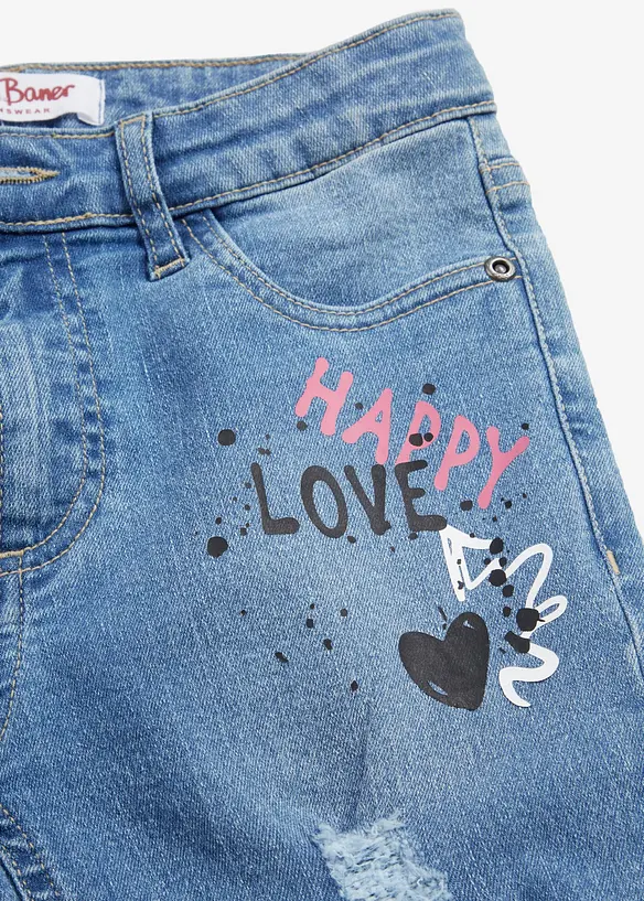 Meisjes skinny jeans, mid waist, bonprix