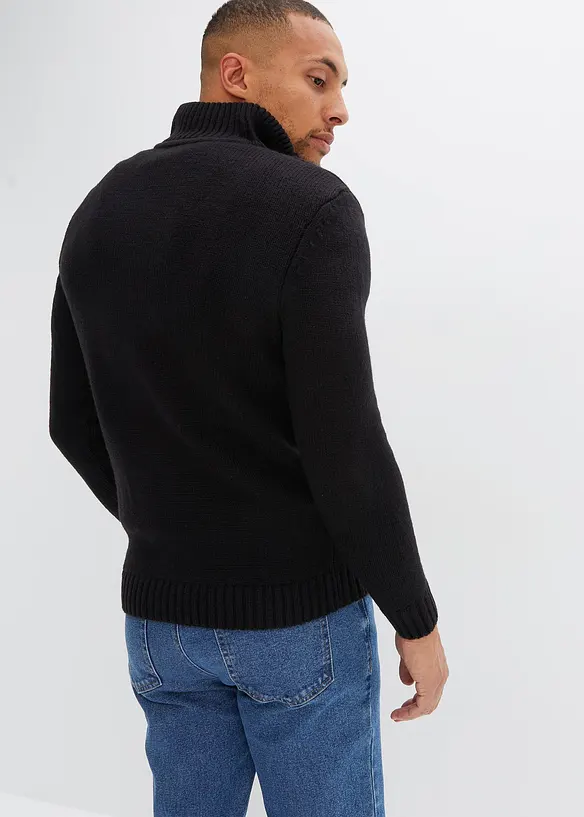 Grof gebreide schipperstrui met kabelpatroon, bonprix
