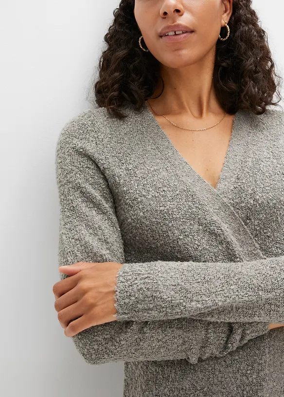 Lang vest van bouclé, bonprix