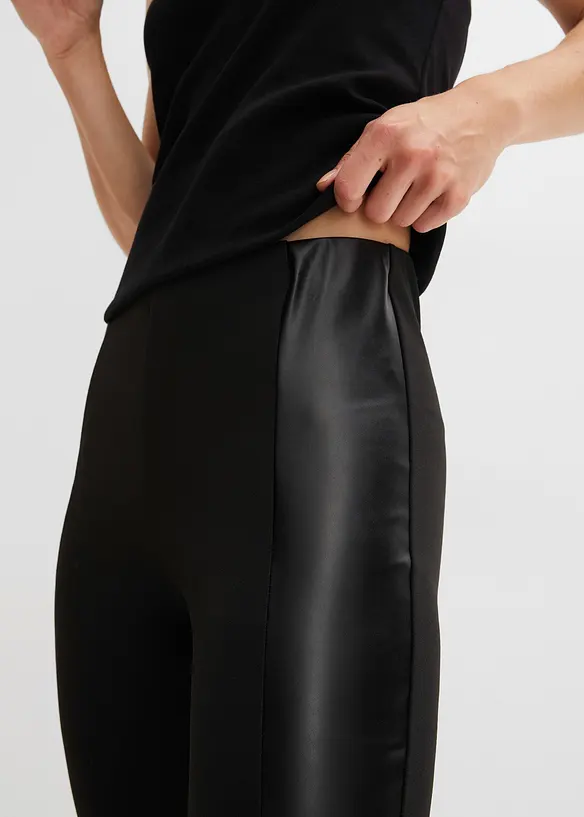 Legging met imitatieleer, bonprix