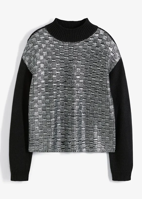 Gebreide trui met glitterprint, RAINBOW