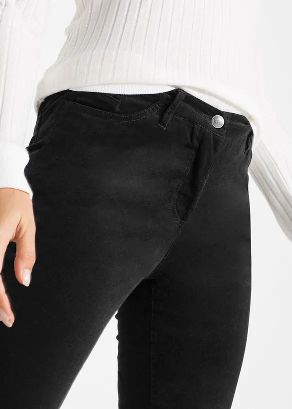 Stretch corduroy broek, slim fit, bonprix