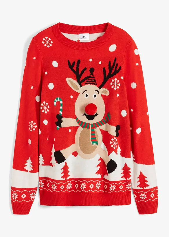 Kersttrui met ronde hals, bonprix
