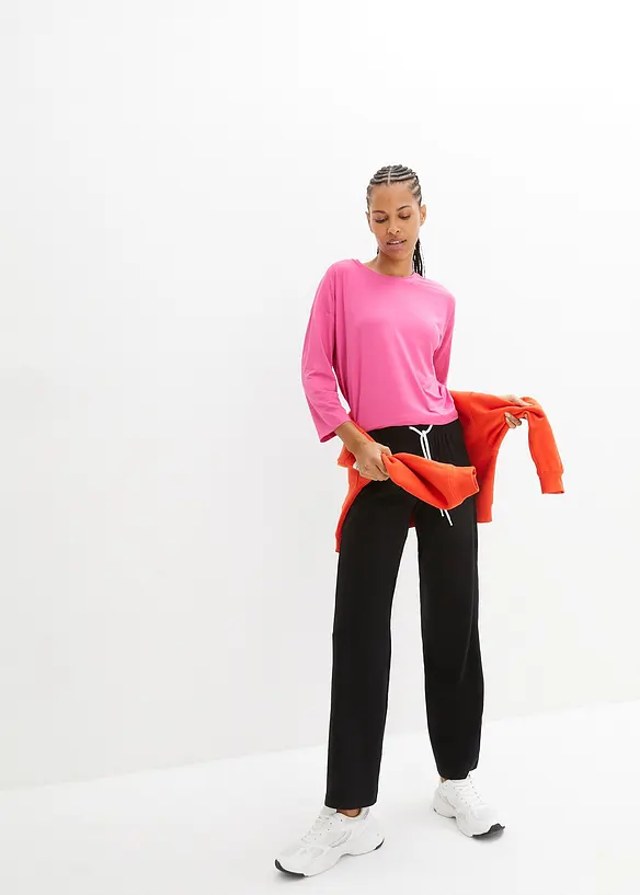 Jersey broek met biologischi katoen en stretch, bonprix