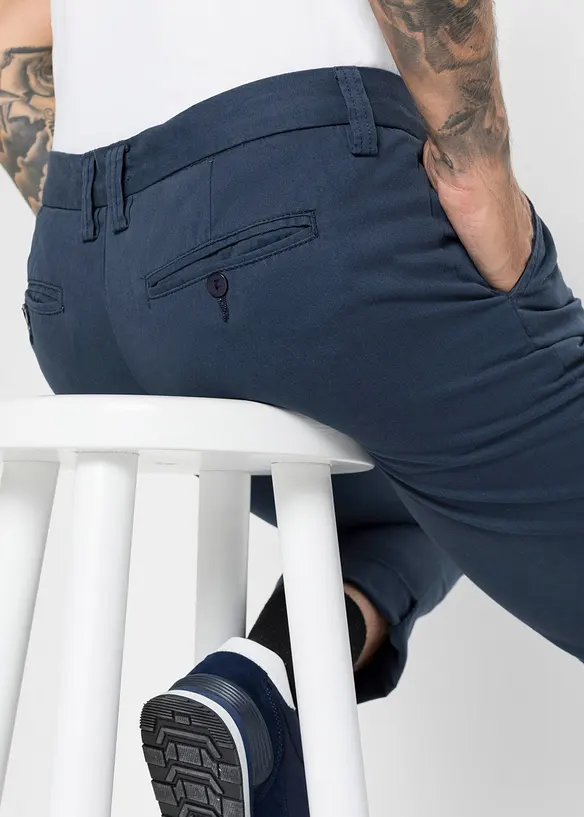 Regular fit chino van puur katoen, straight, bonprix