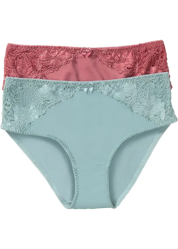 Maxislip met kant (set van 2), bonprix