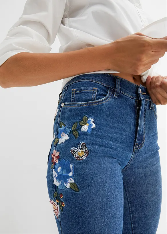 Skinny jeans, mid waist, bonprix