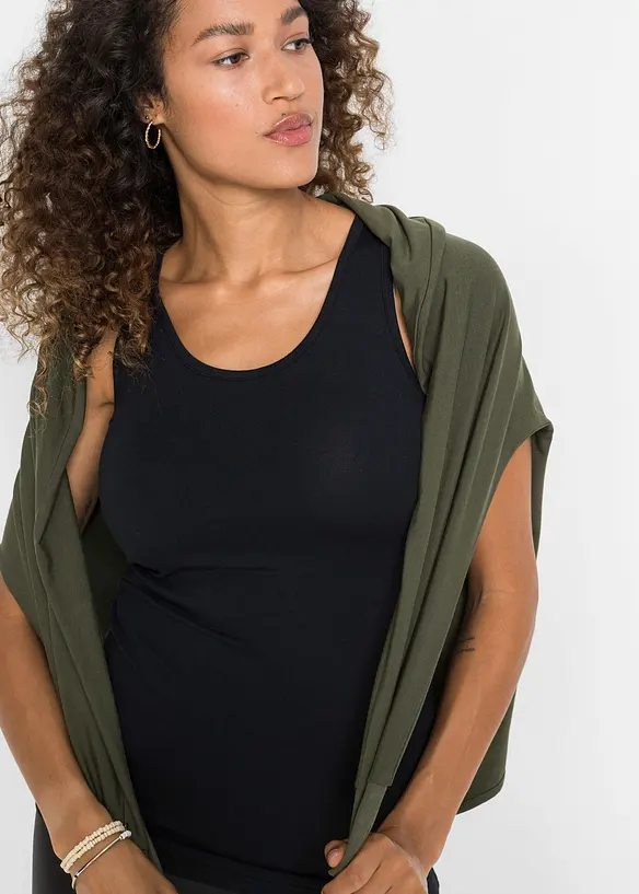 Longshirt en top in een viscosemix, bonprix