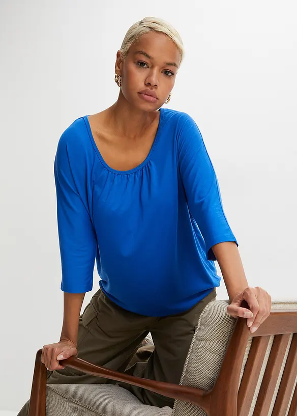 Oversized shirt in een viscosemix, bonprix