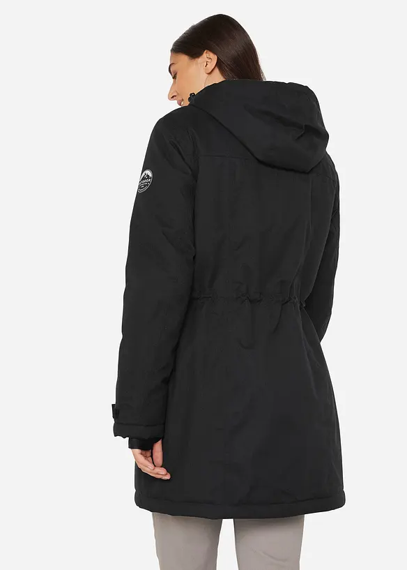 Outdoor parka met teddy fleece en capuchon, waterdicht, bonprix