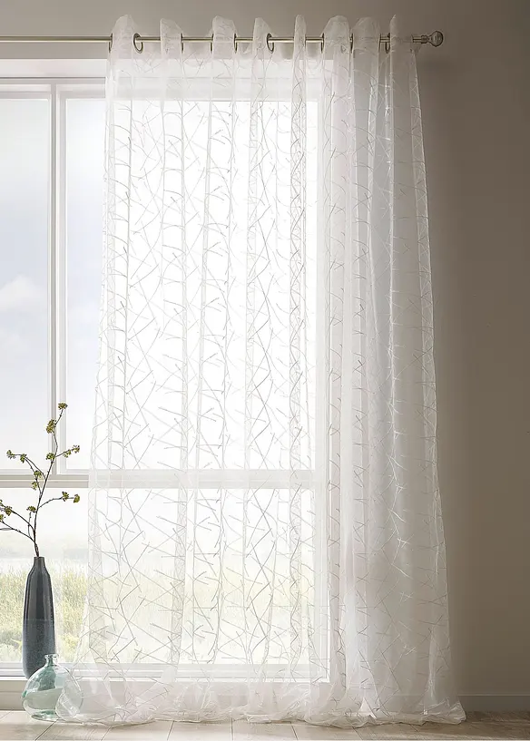 Transparant jacquard gordijn, bonprix