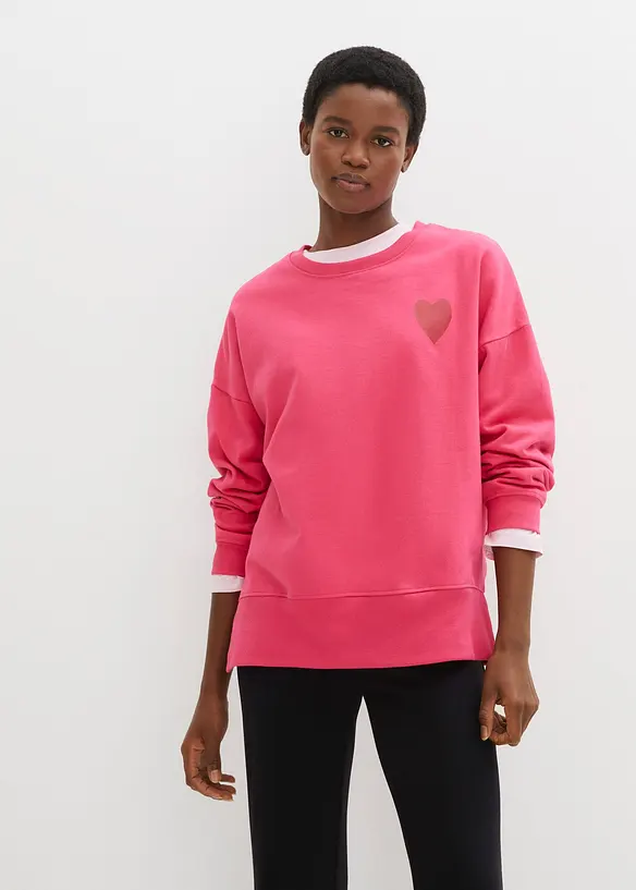 Oversized sweater van biologisch katoen, bonprix