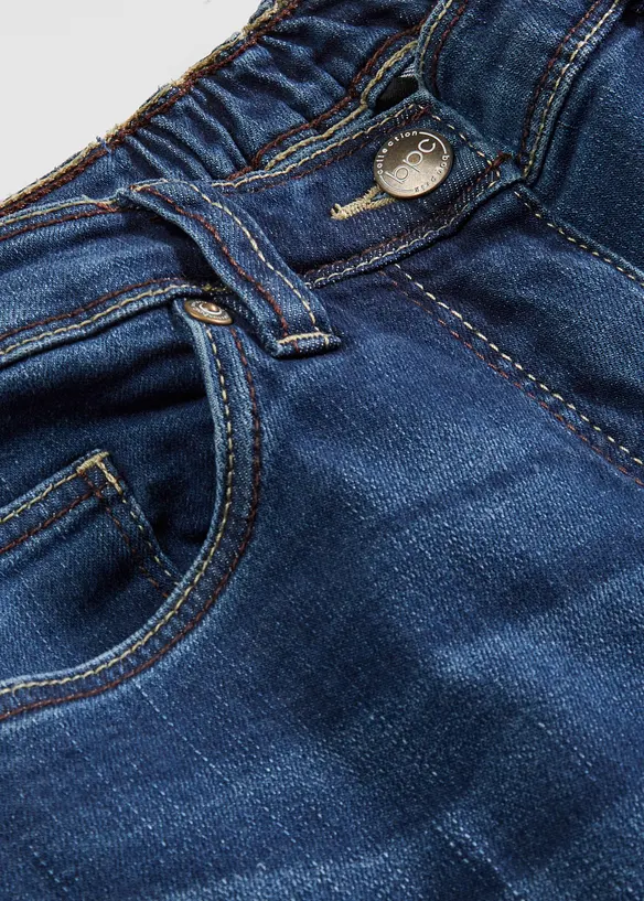 Wide leg jeans mid waist, comfort tailleband, bonprix