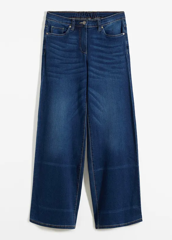 Wide leg jeans mid waist, comfort tailleband, bonprix