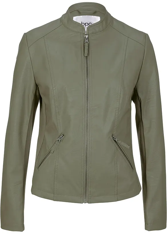 Imitatieleren jas van pure viscose, bonprix