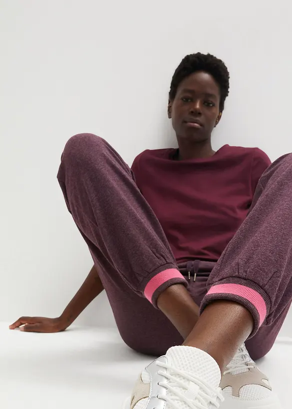 Sweatpants in een katoenmix (set van 2), bonprix