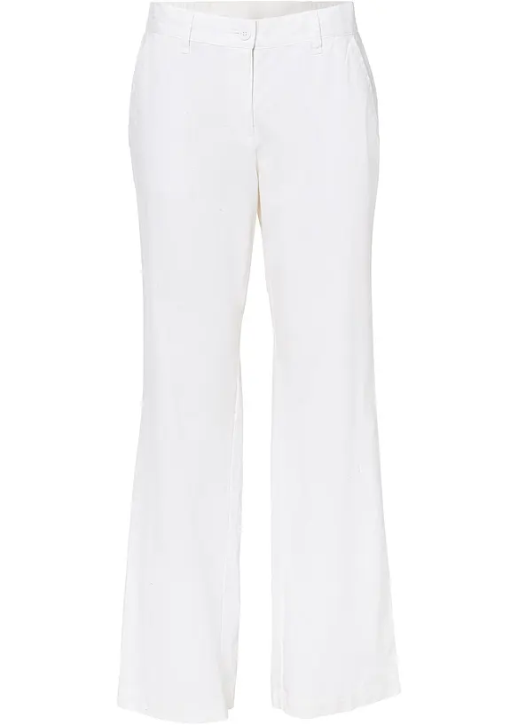 Geweven broek van linnen-katoenmix, bonprix