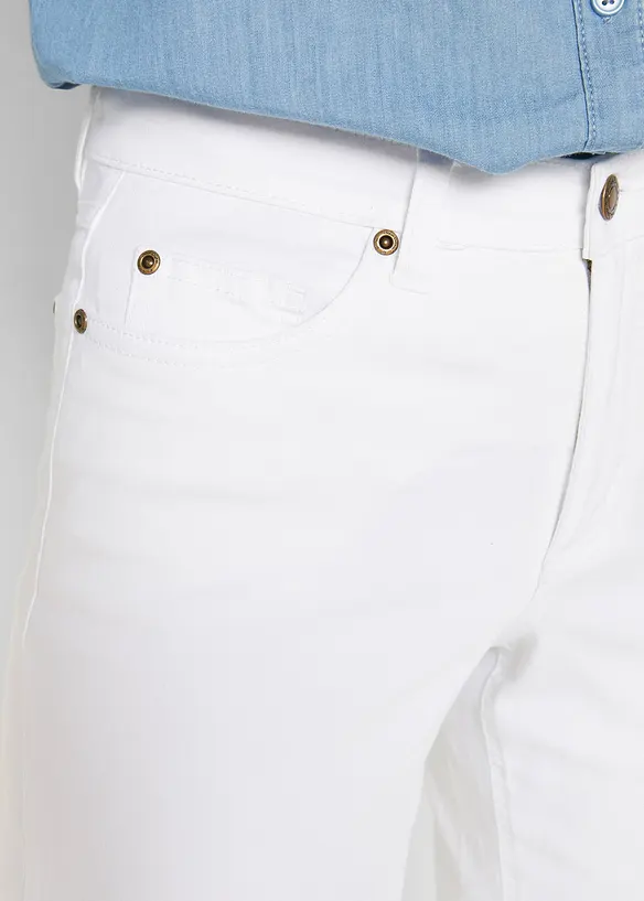 Wide leg stretch jeans mid waist, bonprix