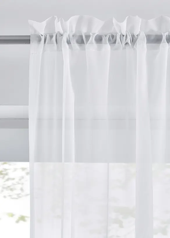 Transparante gordijnen (2 stuks) effen, bonprix