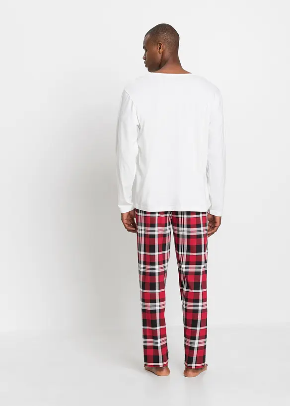 Pyjama met langen mouwen van biologisch katoen, bonprix