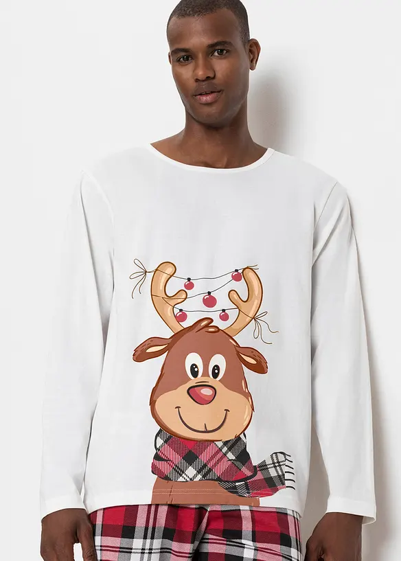Pyjama met langen mouwen van biologisch katoen, bonprix