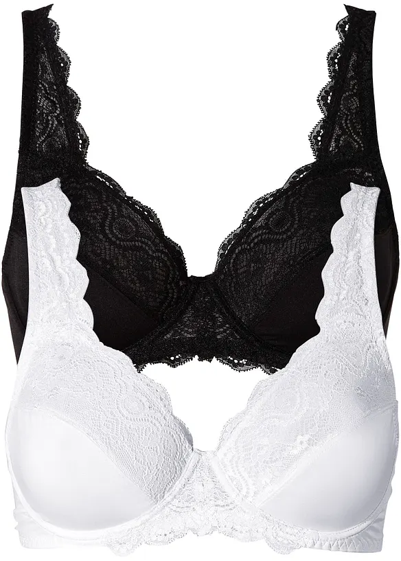 Beugel bh met sierlijk kant (set van 2), bonprix