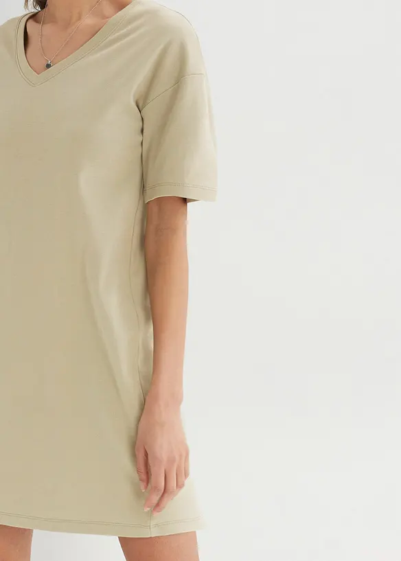 Shirtjurk met V-hals, oversized (set van 2), bonprix