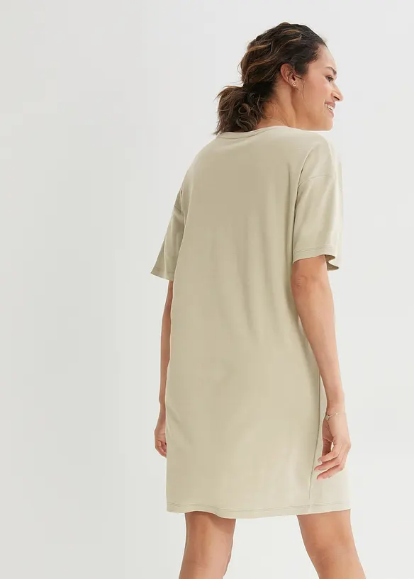 Shirtjurk met V-hals, oversized (set van 2), bonprix