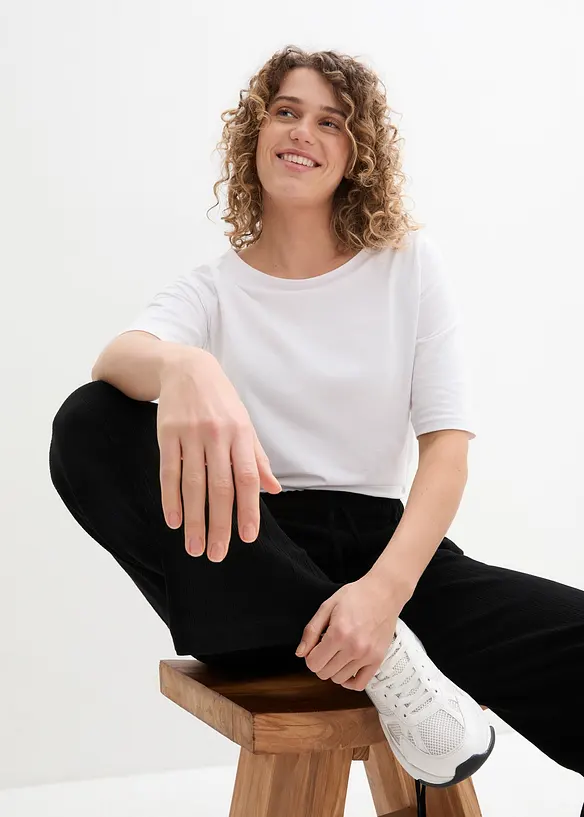Palazzo broek van pure viscose, bonprix