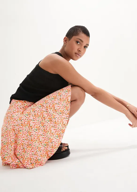 Korte high waist broekrok van zachte viscose, bonprix