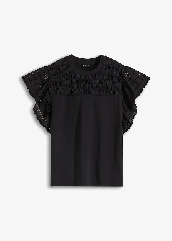 Shirt met broderie anglaise, bonprix