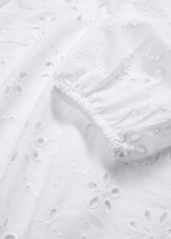 Blouse met broderie anglaise, bonprix