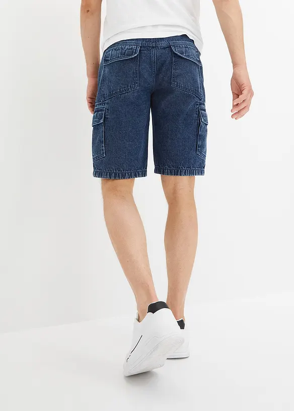 Cargo jeans bermuda van biologisch katoen, relaxed fit, bonprix