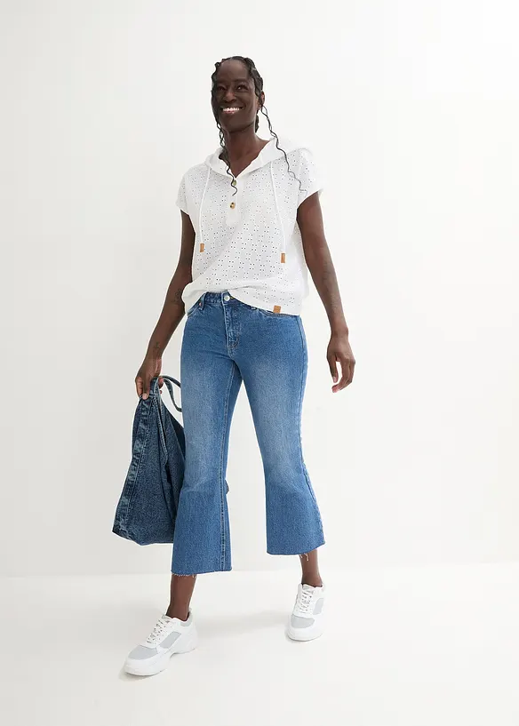 Henley shirt met capuchon, bonprix
